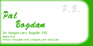 pal bogdan business card